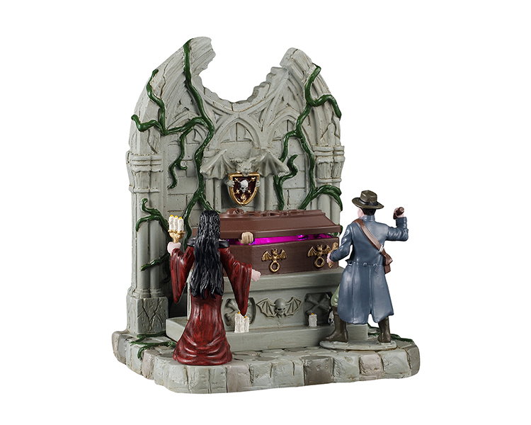 Lighted coffin, b/o (4.5v) ornament LEMAX - Lemax