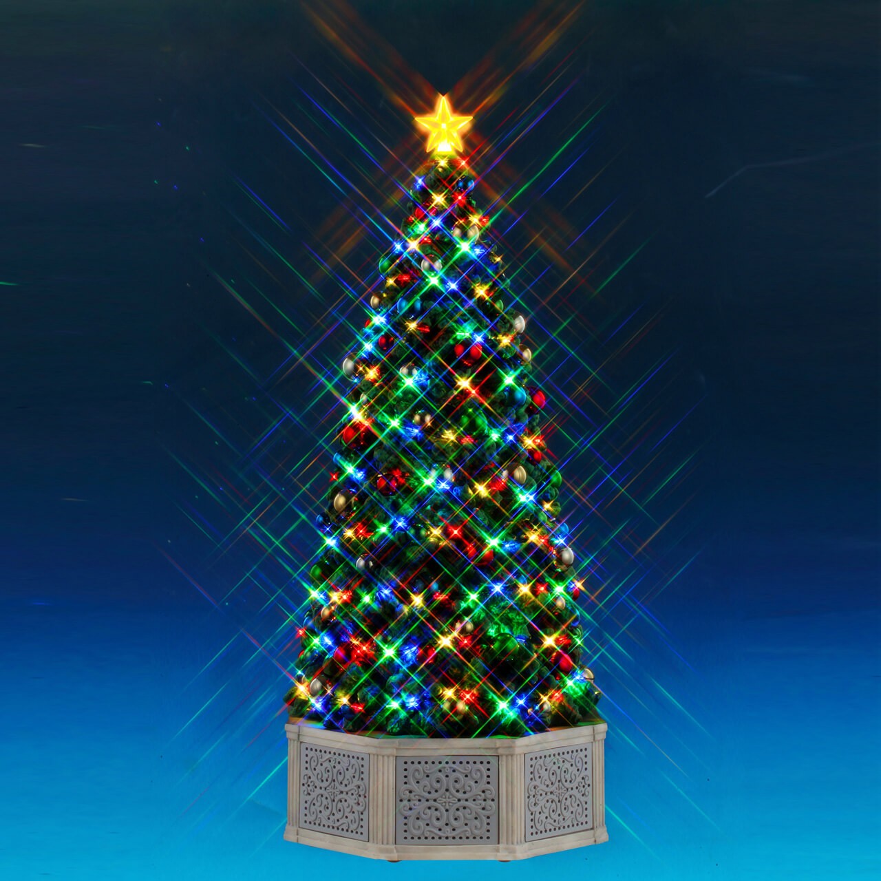 Have A Blue (tooth) Christmas (tree) 22x24x46 cm Kerstdorp LEMAX - Lemax