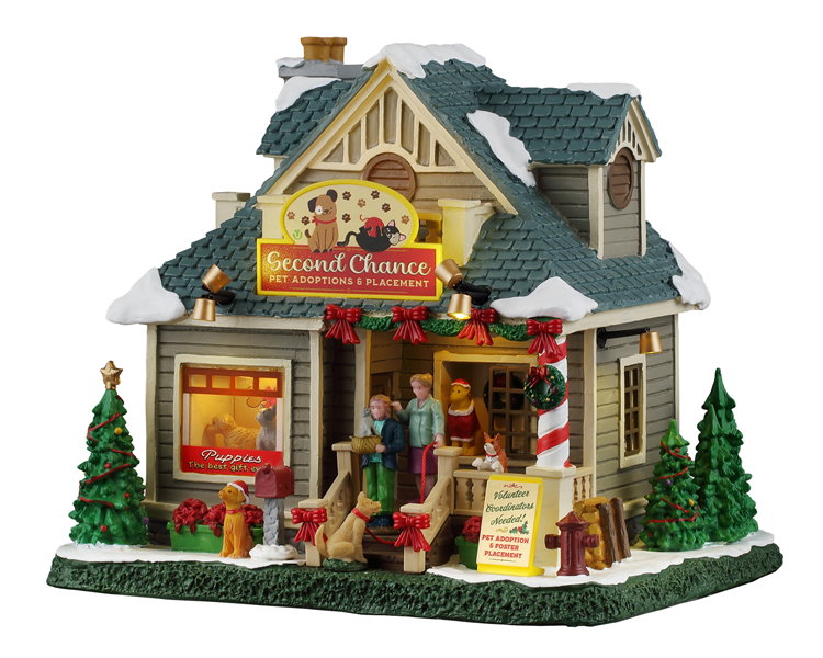 Second chance pet adoptions & placement, b/o (4.5v) ornament LEMAX - Lemax