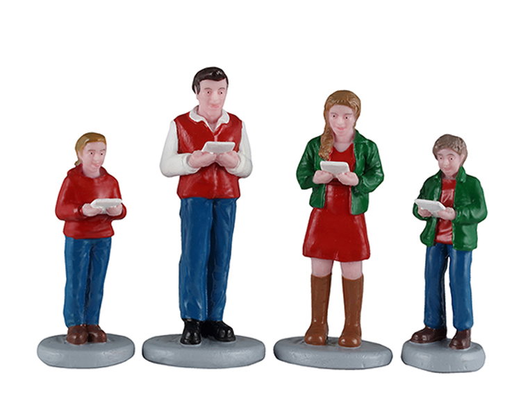 Lemax Caroling family, set of 4 ornament  - 