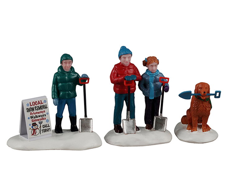 Lemax Neighborhood snow shovelers, set of 3 ornament  - 