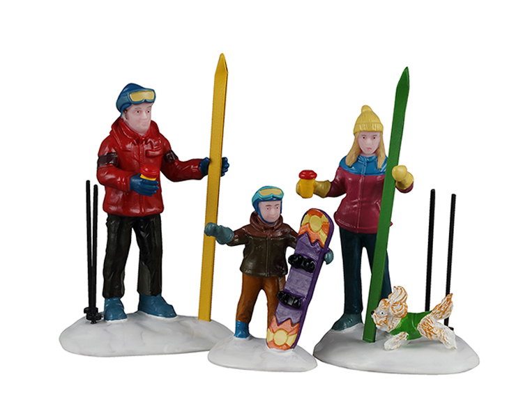 Lemax Family ski day, set of 3 ornament  - 