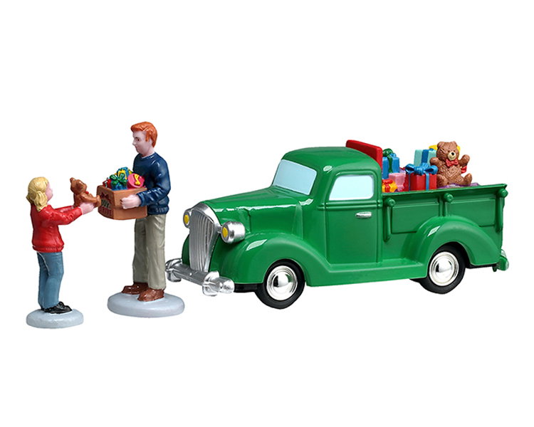 Church toy drive, set of 3 ornament LEMAX - Lemax