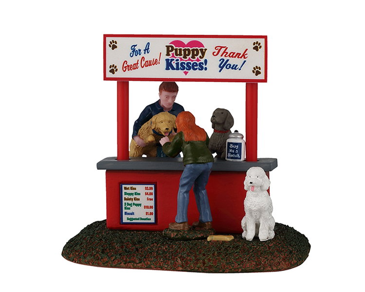 Lemax Puppy kissing booth ornament  - 