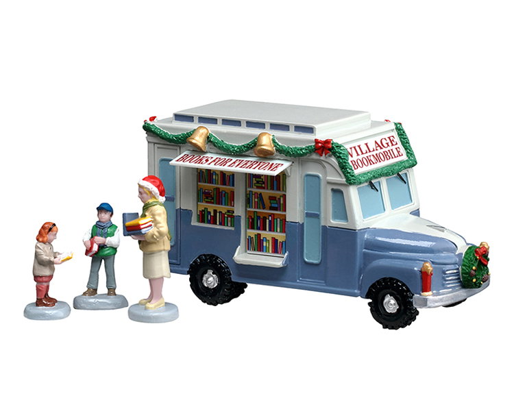 Bookmobile, set of 4 ornament LEMAX - Lemax