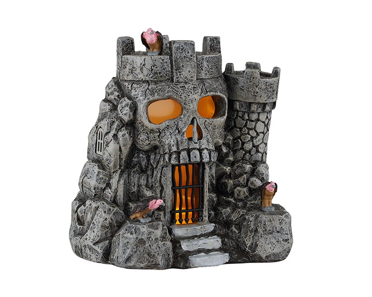 Lemax Skull castle, ac adaptable (not included) ornament  - 