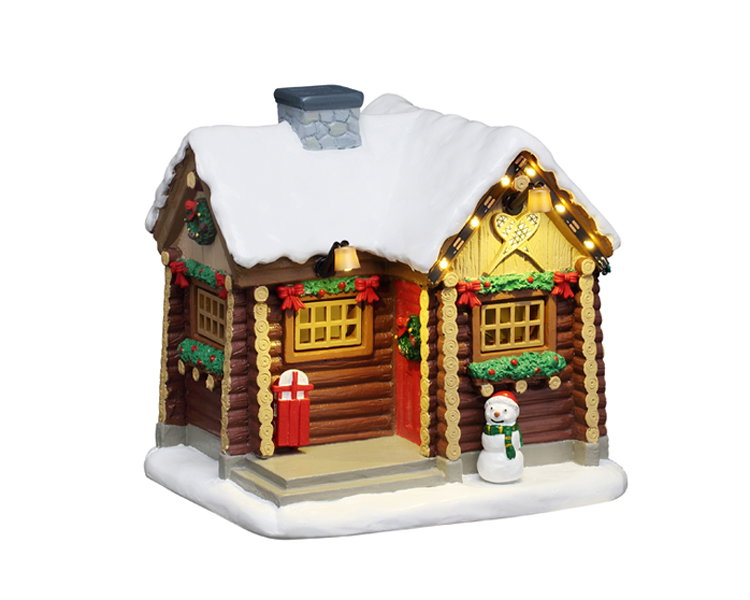 Lemax Snowshoe cabin, ac adaptable (not included) ornament  - 