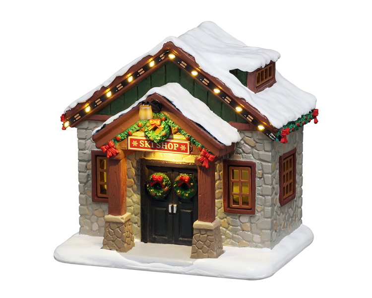 Lemax Ski shop, ac adaptable (not included) ornament  - 