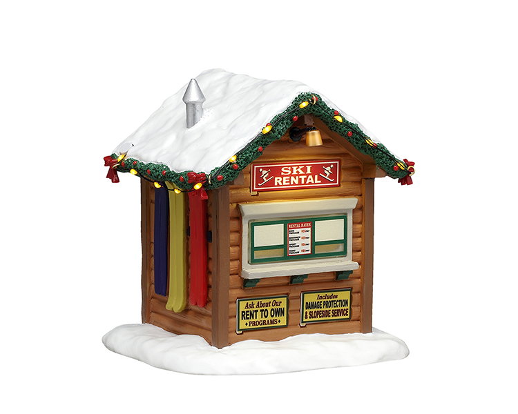 Lemax Ski rental, ac adaptable (not included) ornament  - 