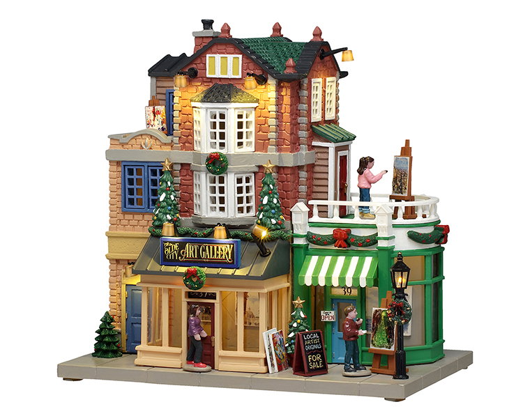 Lemax Olde city art gallery, b/o (4.5v) ornament  - 