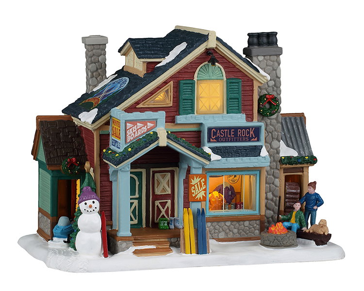 Lemax Castle rock ski outfitters, incl. adaptor 44338, 100 ma (white) ornament  - 