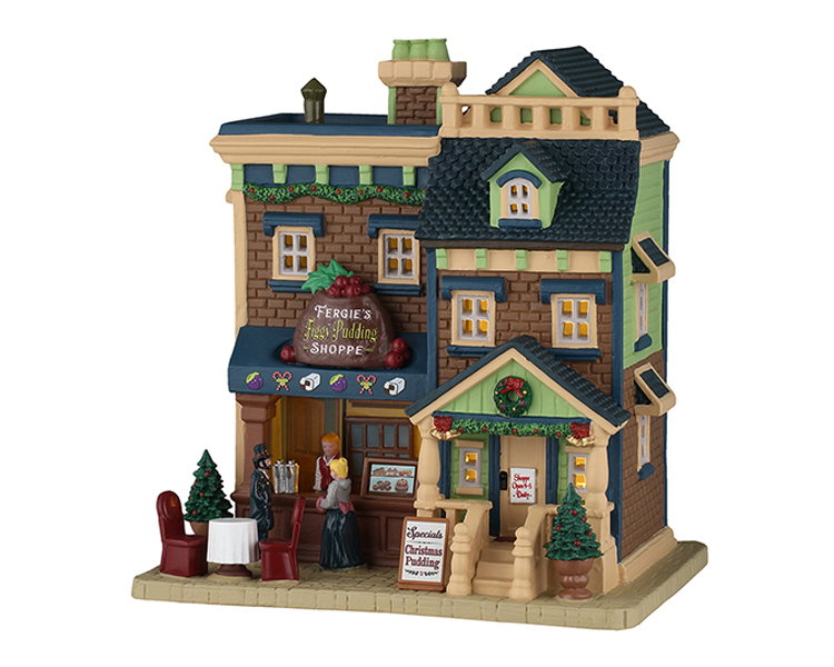 Lemax Fergie's figgy pudding shoppe, incl. adaptor 44338, 100 ma (white) ornament  - 