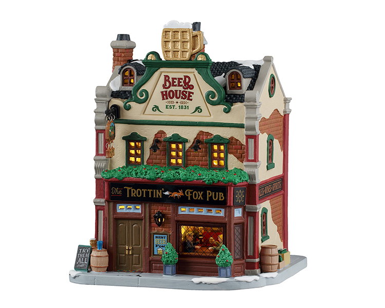 Lemax The trottin' fox pub, incl. adaptor 44338, 100 ma (white) ornament  - 
