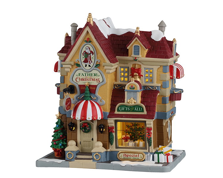 Lemax Father christmas gift shop, incl. adaptor 44338, 100 ma (white) ornament  - 