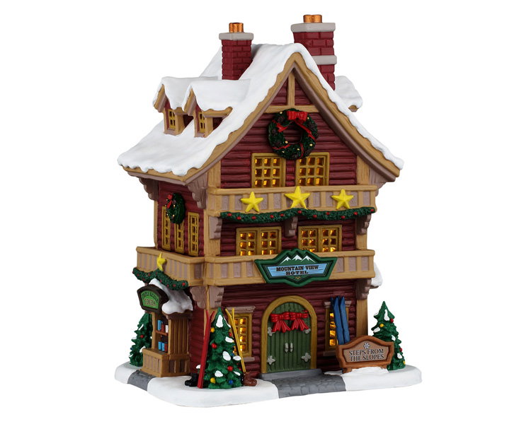 Lemax Mountain view hotel, incl. adaptor 44338, 100 ma (white) ornament  - 