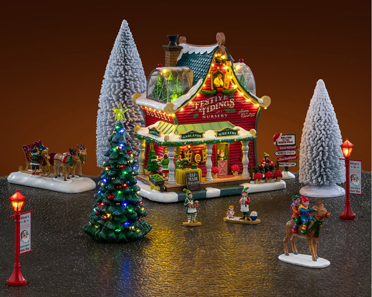 Lemax Festive tidings nursery set, incl. adaptor 74254, 550 ma (white) ornament  - 