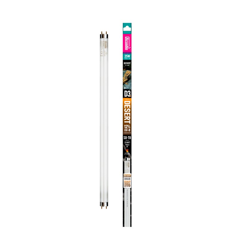 Arcadia D3+ Reptile T8 Lamp 12% Uvb 75Cm 25 Watt