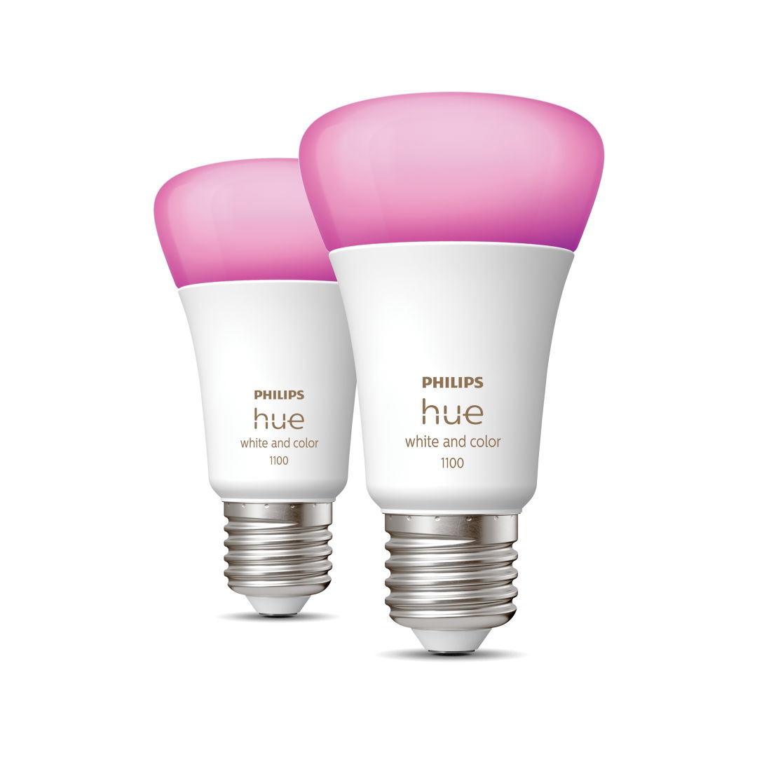 Hue standaardlamp wit en gekleurd 2 pack E27 1100lm Philips