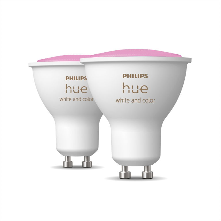 Hue spot wit en gekleurd licht 2 pack GU10 Philips