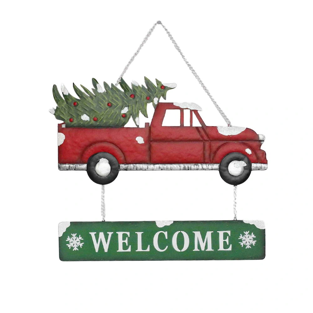 Wanddeco Kerst Auto met Boom 50x53 cm Buitengewoon de Boet - Buitengewoon de boet