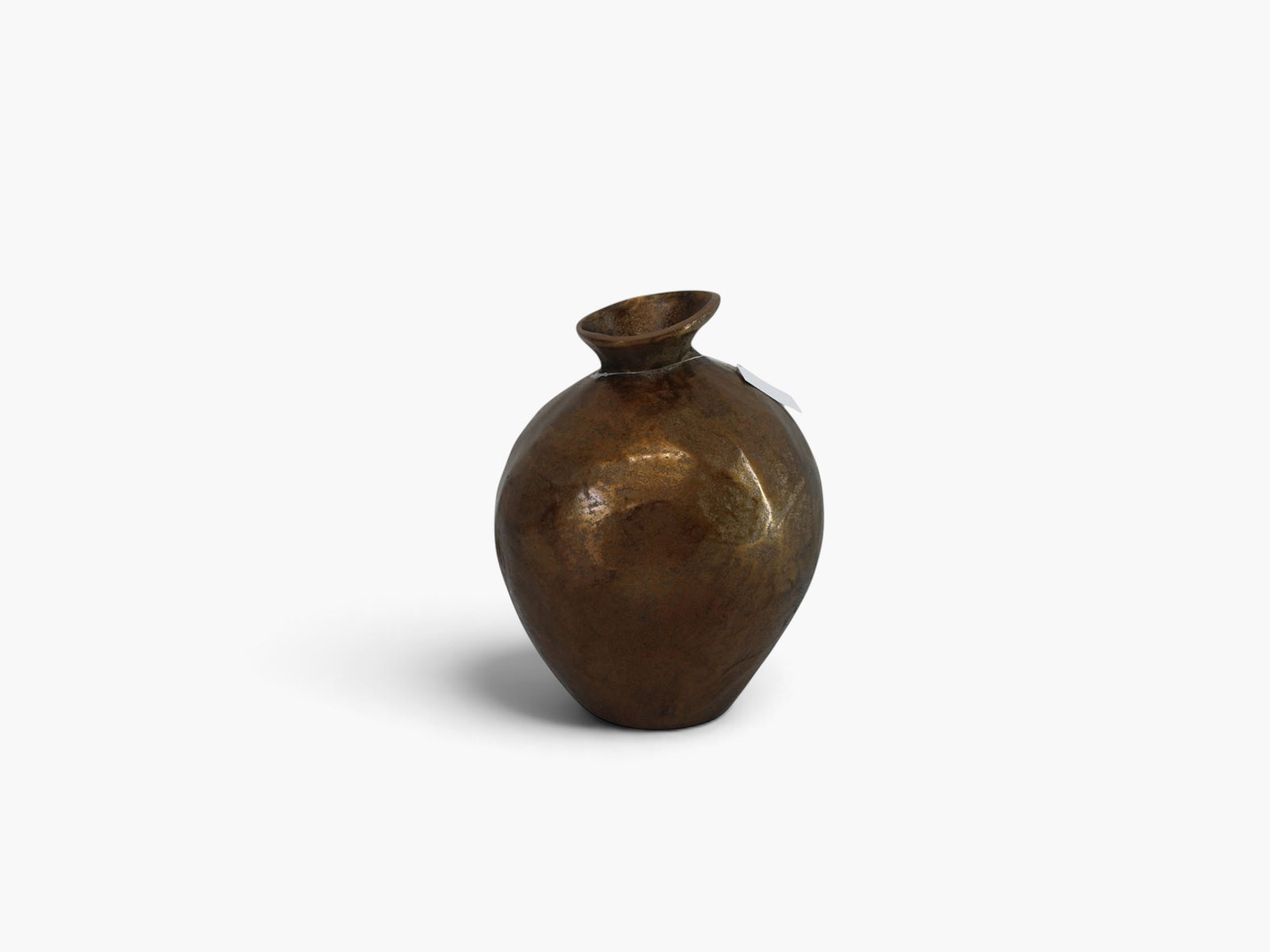 Vase Aluminium Ant.Brass shiny S 23x30cm Buitengewoon de Boet - Buitengewoon de boet
