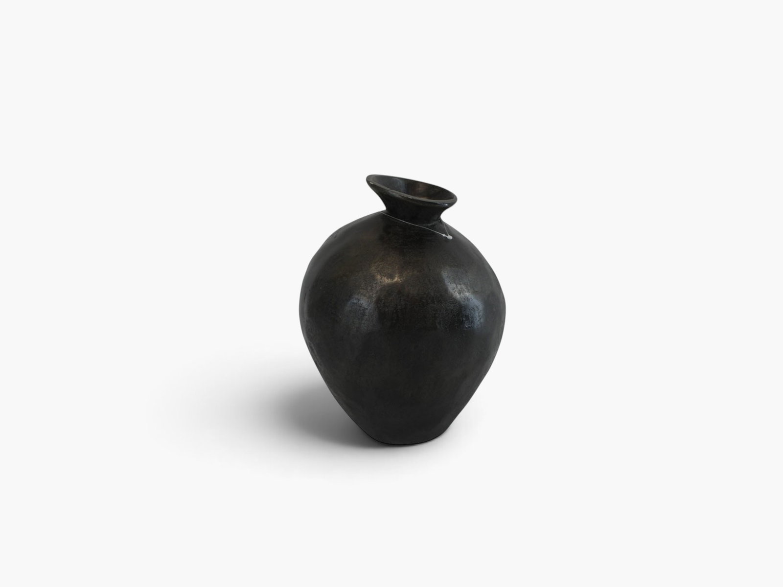 Vase Aluminium Ant.Sm.Black S 23x30cm Buitengewoon de Boet - Buitengewoon de boet