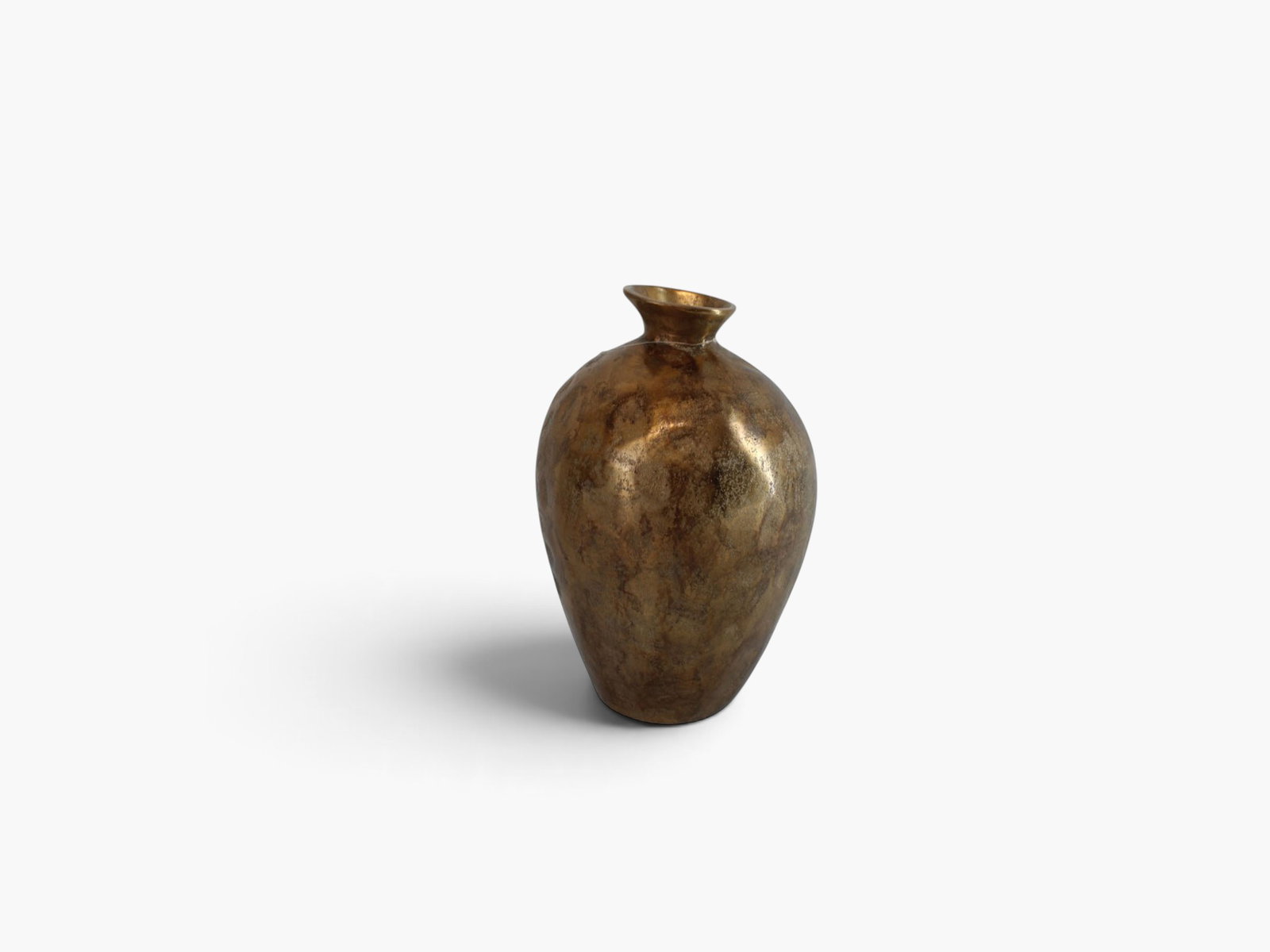 Vase Aluminium Ant.Brass shiny L 26x42cm Buitengewoon de Boet - Buitengewoon de boet