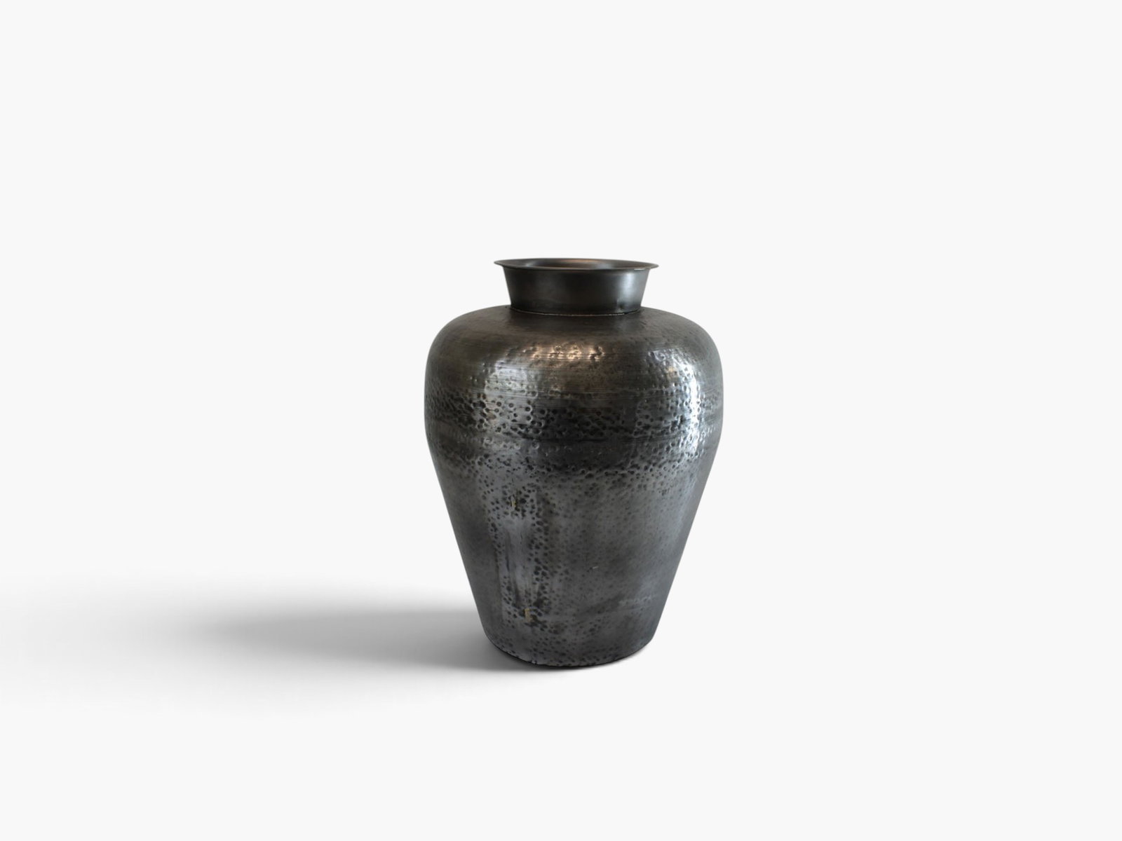 Iron round vase slvr S 30x43cm Buitengewoon de Boet - Buitengewoon de boet