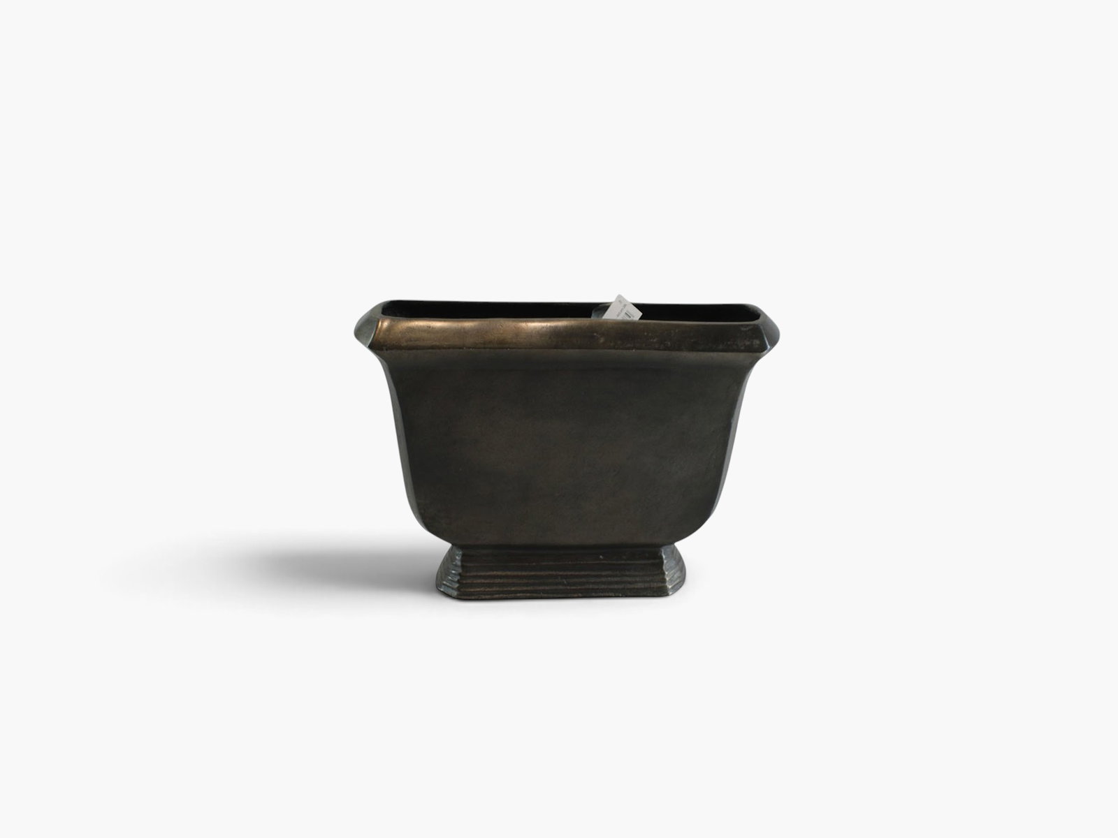 Aluminium Oval vase Ant.brs.sh 36x8x27cm Buitengewoon de Boet - Buitengewoon de boet