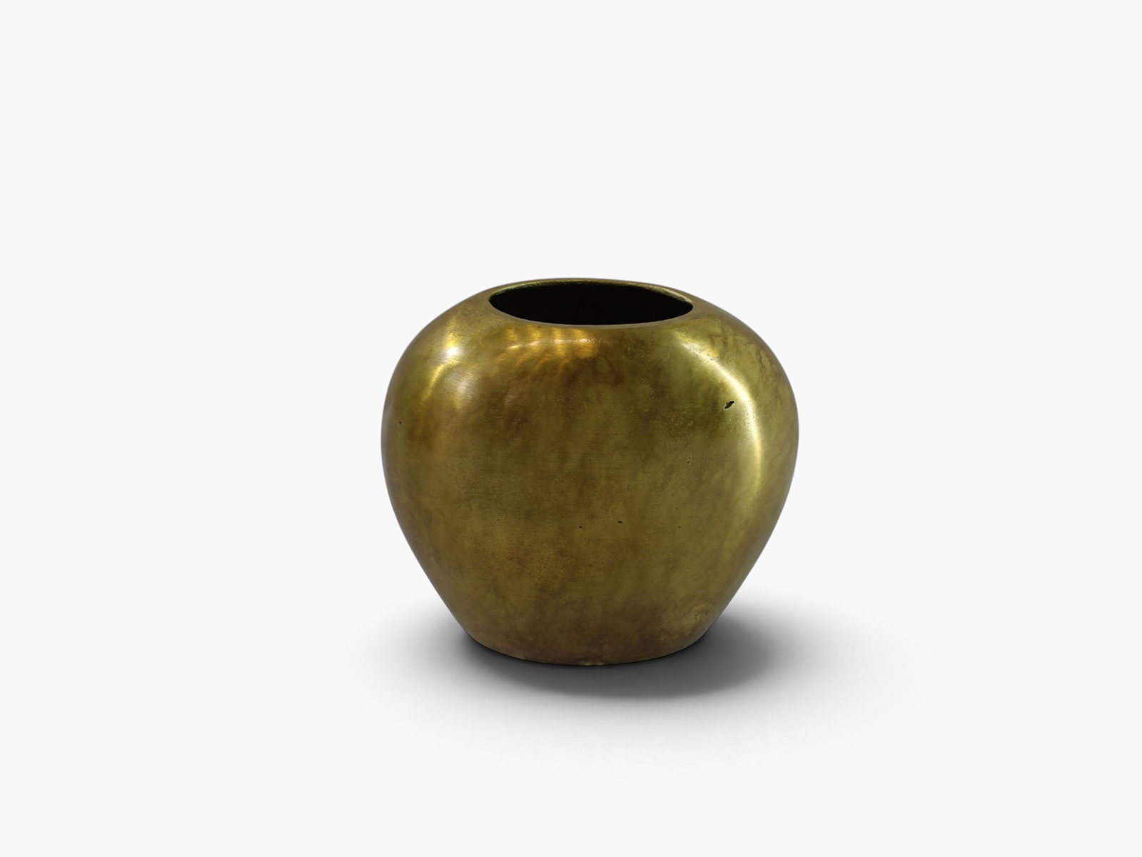 Aluminium Oval vase Ant.gld L 28x14x23cm Buitengewoon de Boet - Buitengewoon de boet