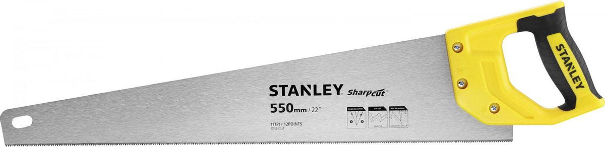 Handzaag Sharpcut 550mm 11Tpi. Stanley