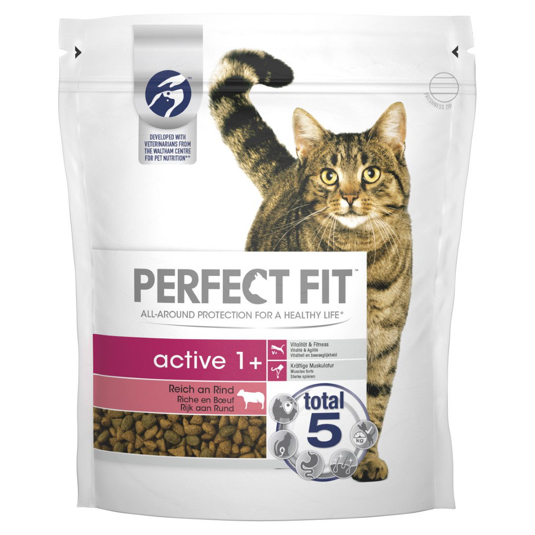 Kattenvoer Kat Droog Active Rund zak 750 g 1x3 Perfect fit Mars