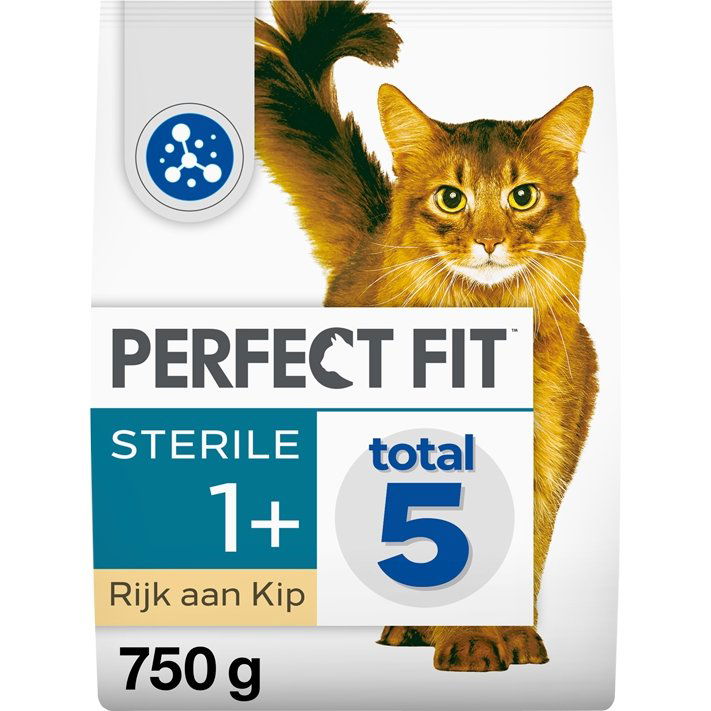 Droogvoer voor volwassen katten sterile 750g stazak PERFECT FIT Mars