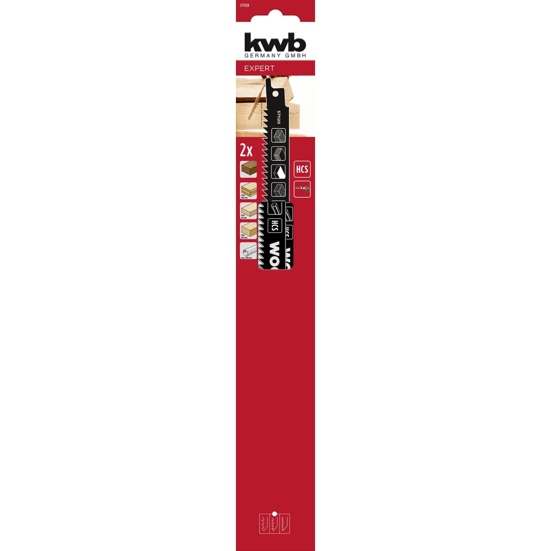 Kwb Schrobzaagblad hout g 280mm 2st