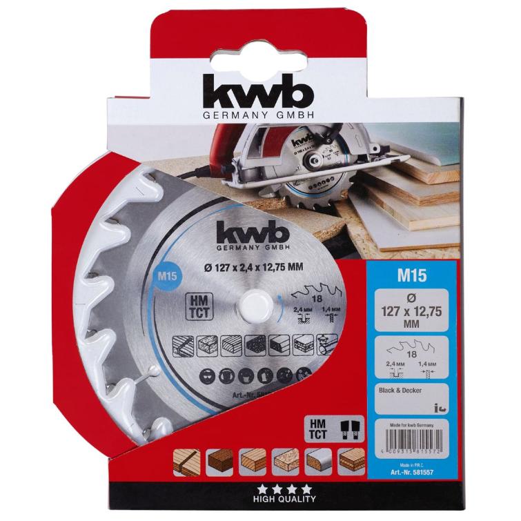 Kwb Cirkelzaagblad hm 127×12,75 15m