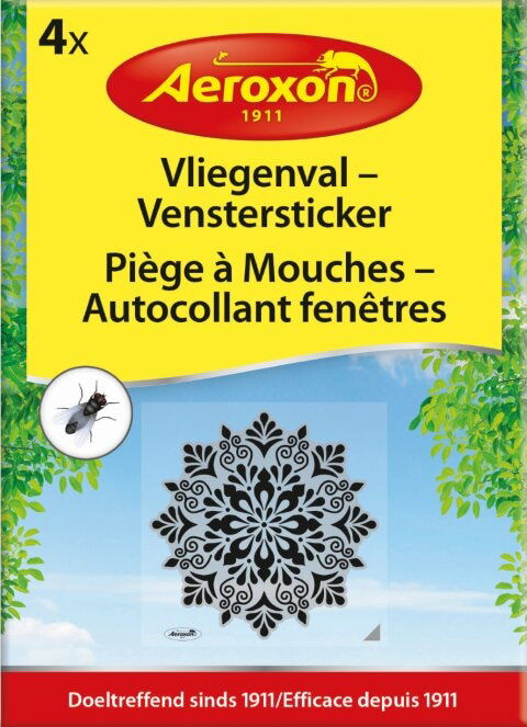 Aeroxon Insectenval klevende venstersticker met motief 4 stuks BSI