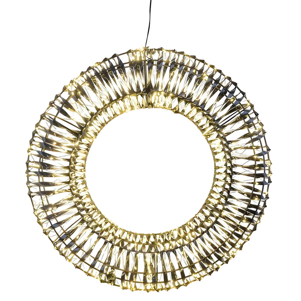 Verlichte Kerstkrans Zwart 480 LED Gehlmann - Gehlmann