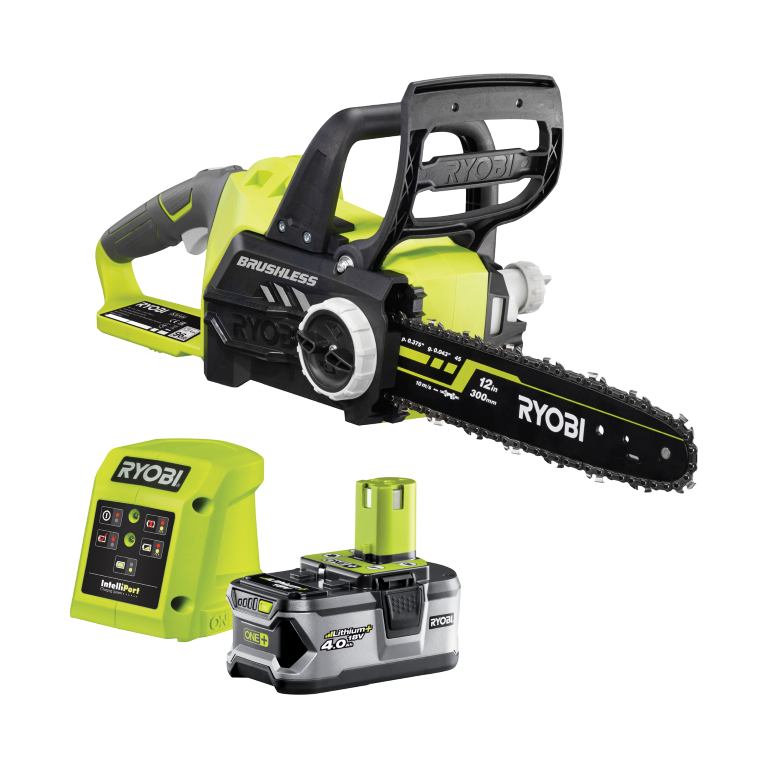 Brushless Accu 30cm kettingzaag (incl. 1x 4.0Ah accu & lader) Ryobi - Ryobi