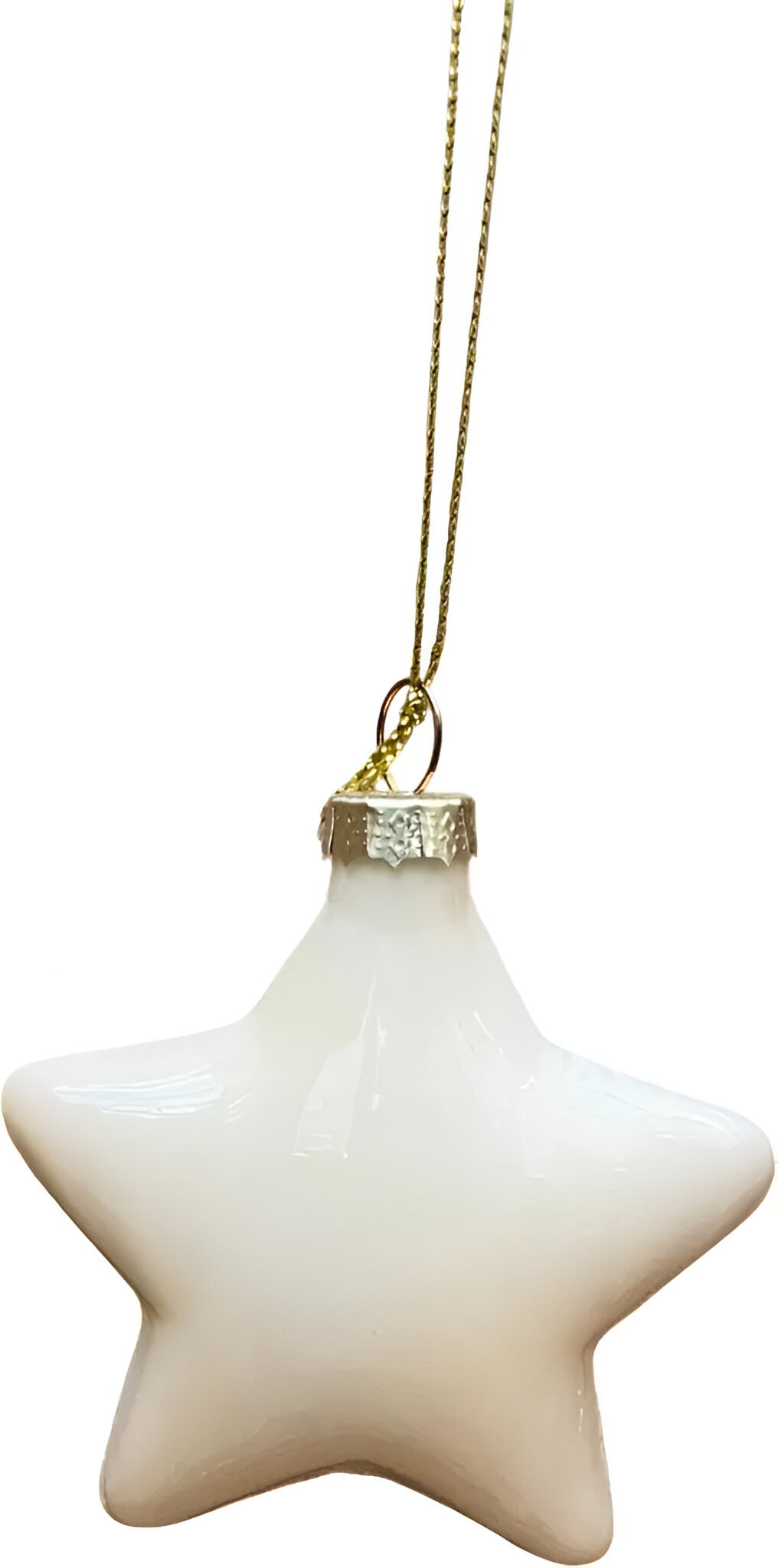 Uniplant Kerstbal ster parel 8x8 cm  - 