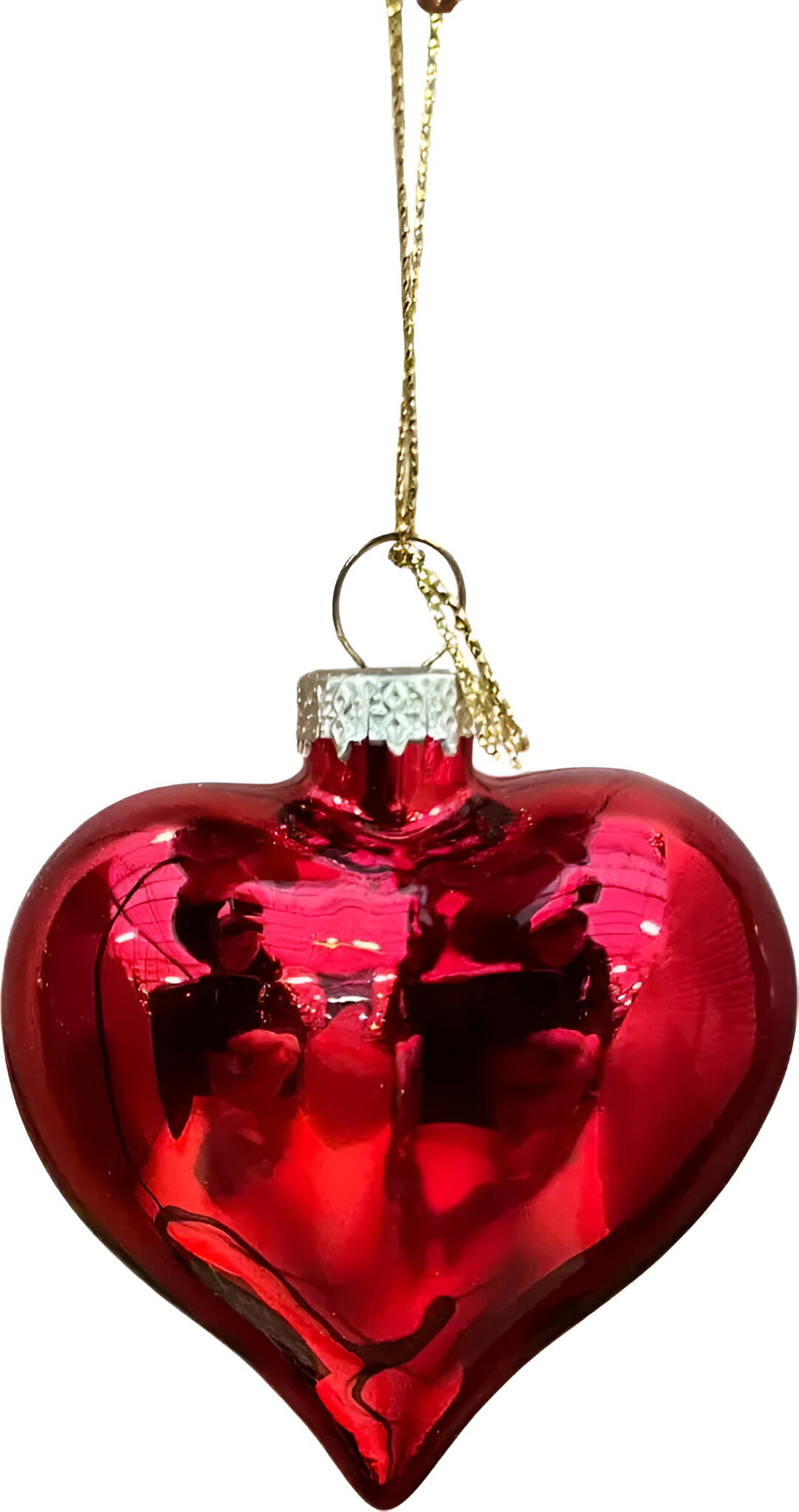 Uniplant Kerstbal hart rood 7 cm  - 