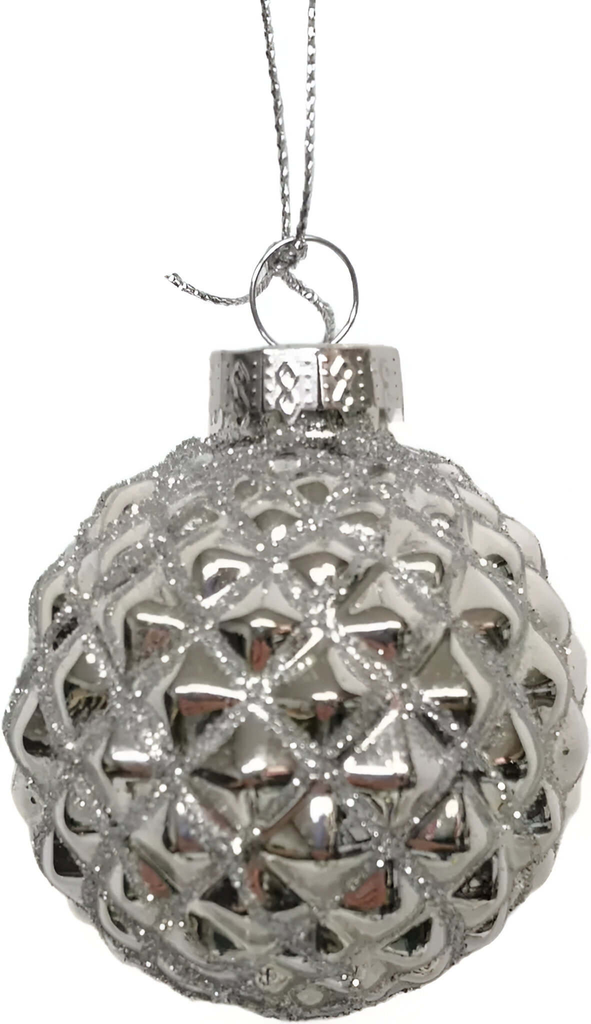Uniplant Kerstbal hip zilver 6 cm  - 