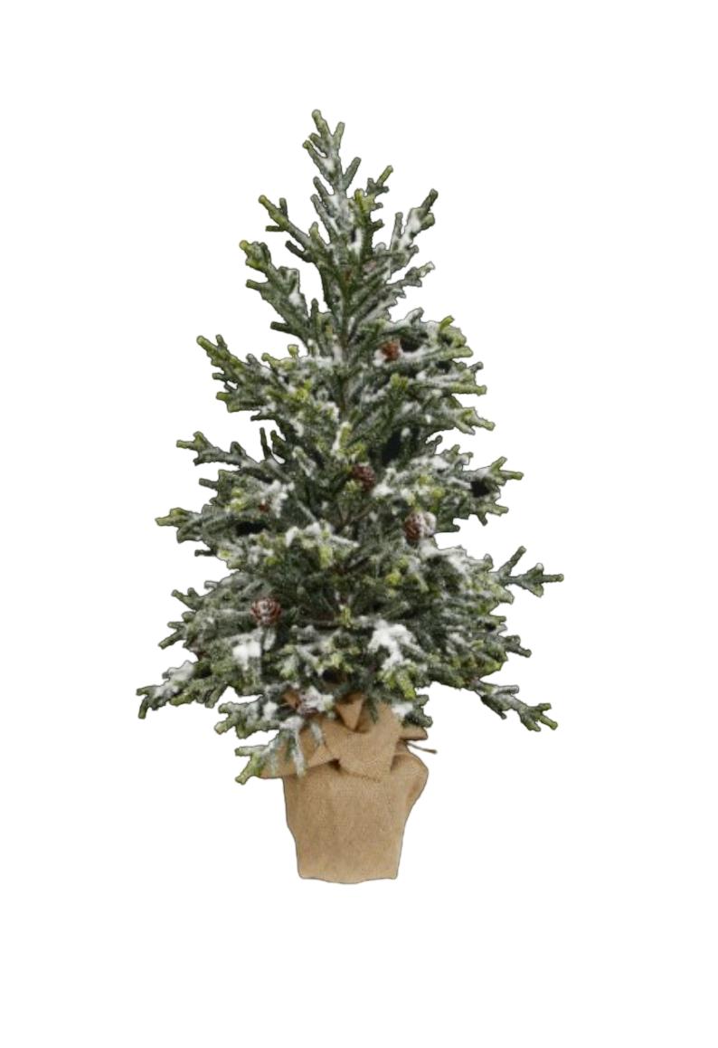 Kerstboom in jute zak 33x33x61cm Uniplant - Uniplant