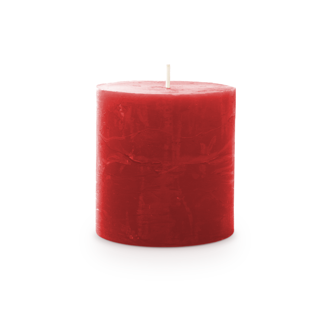 Rustiek Kaars 70/70mm-rood - Spaas