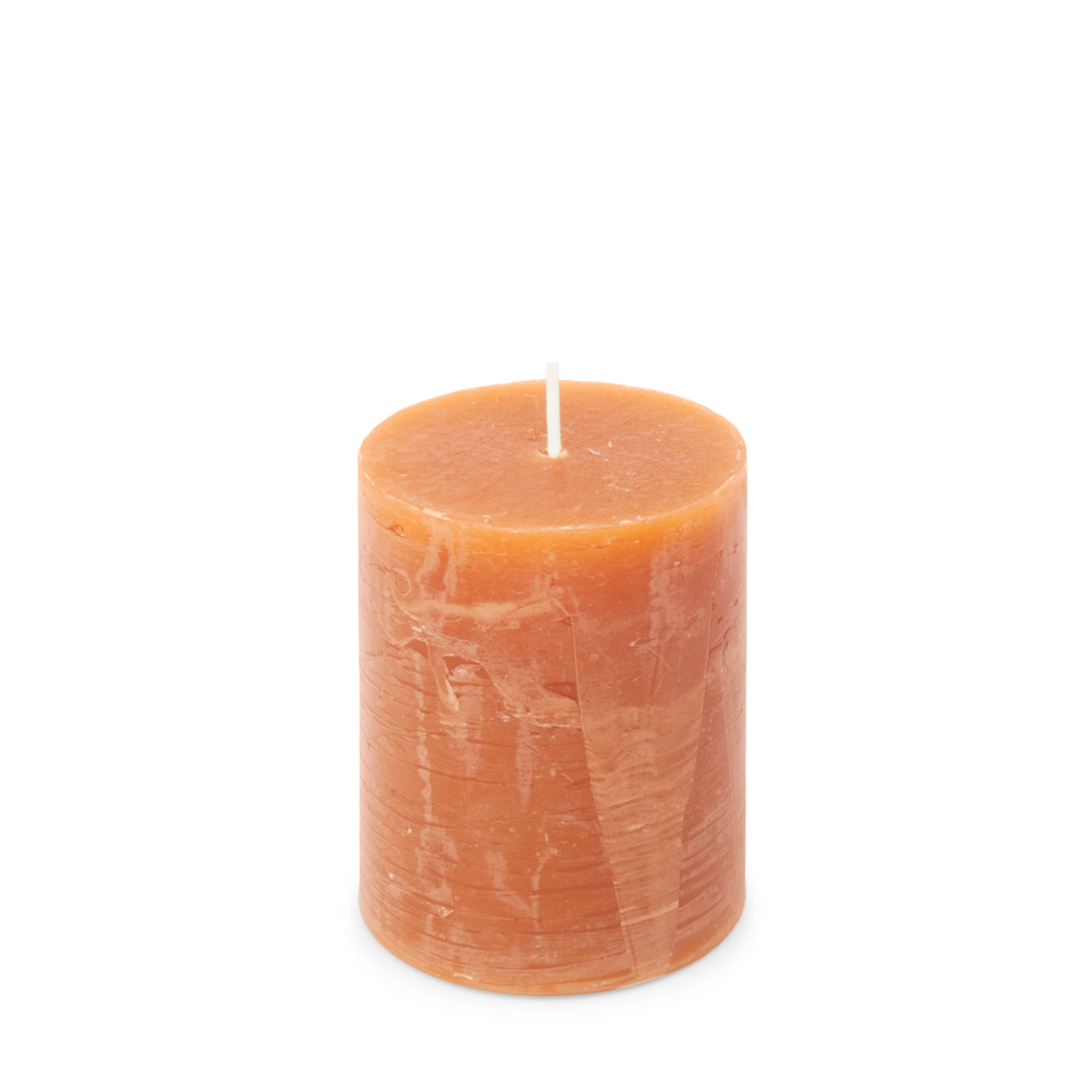 Rustiek Kaars 70/95mm-oranje - Spaas