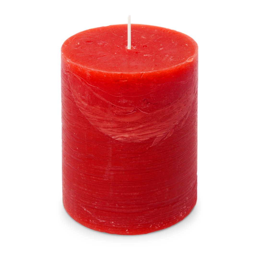Spaas Rustiek Kaars 100/130mm-rood - 