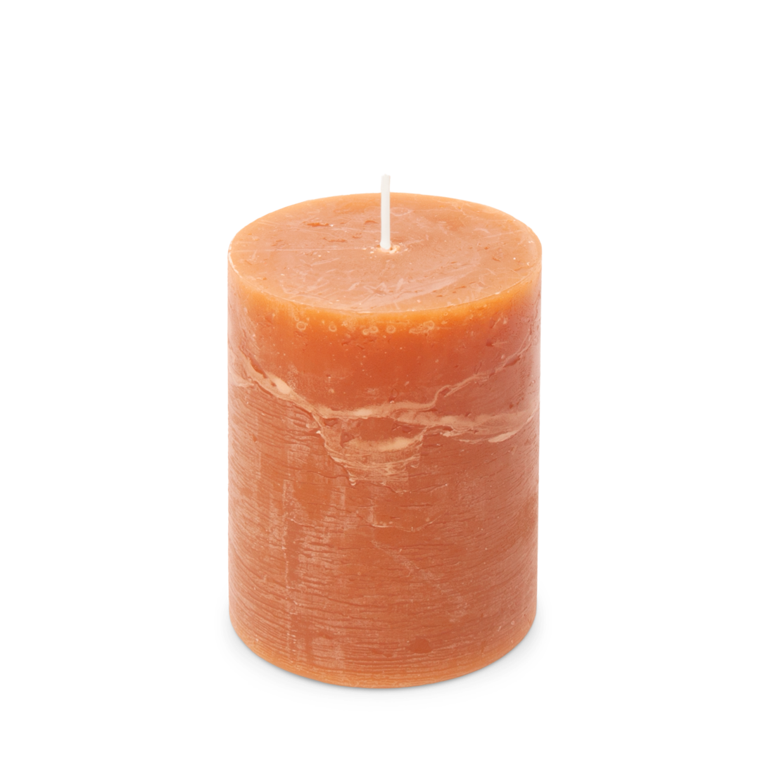 Rustiek Kaars 80/110mm-oranje - Spaas