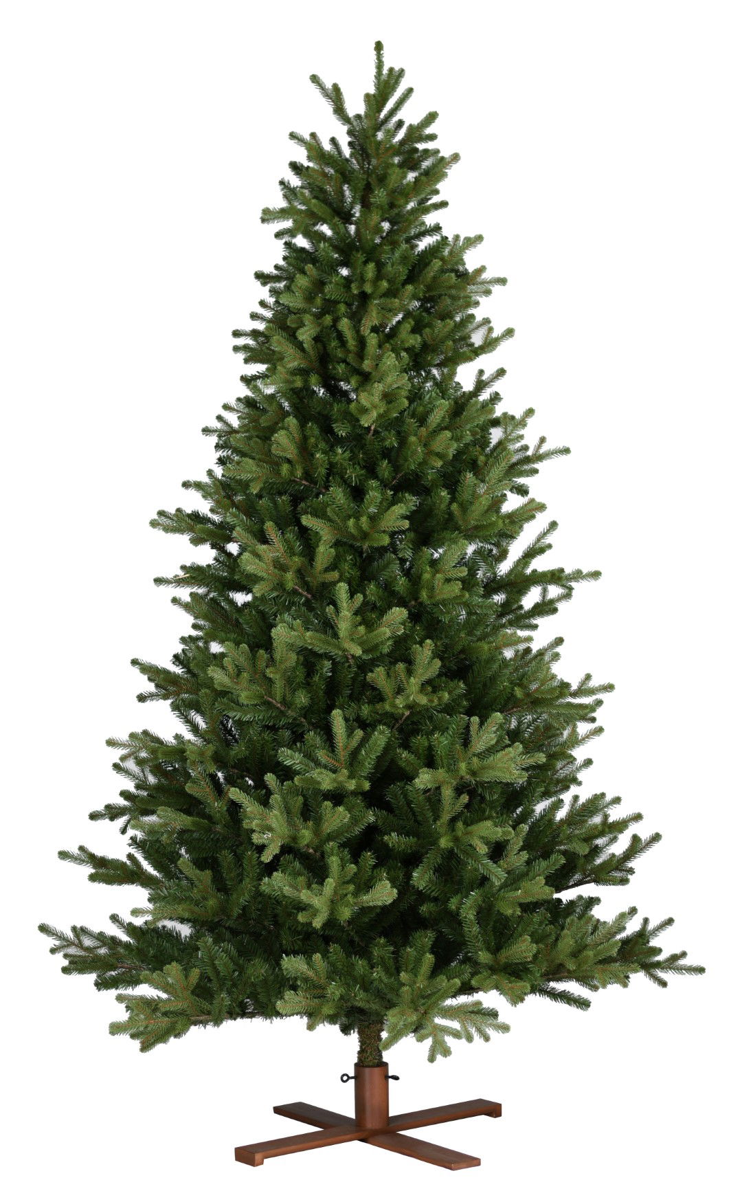 Kunstkerstboom Vermont DB met houten voet 213 cm - National Tree Company