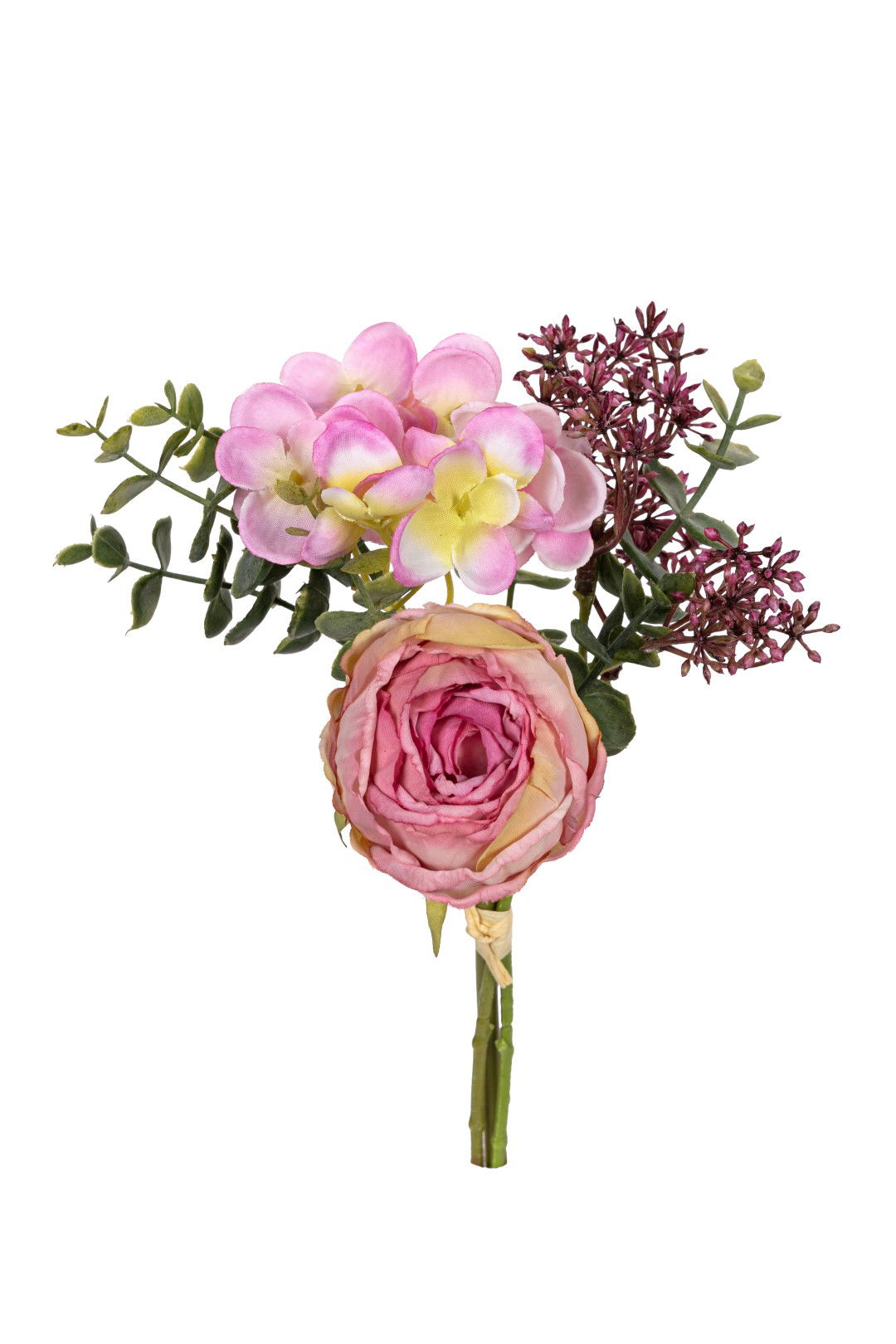 Louis maes Ranonkel/hortensia bundel h28cm mauve kunstbloem  - 