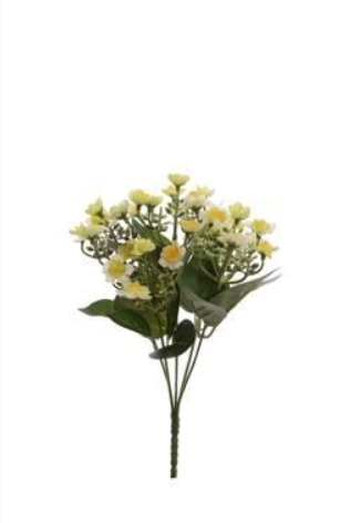 Mini narcis h25 cm creme-groen kunstbloem zijde nepbloem - Jasaco