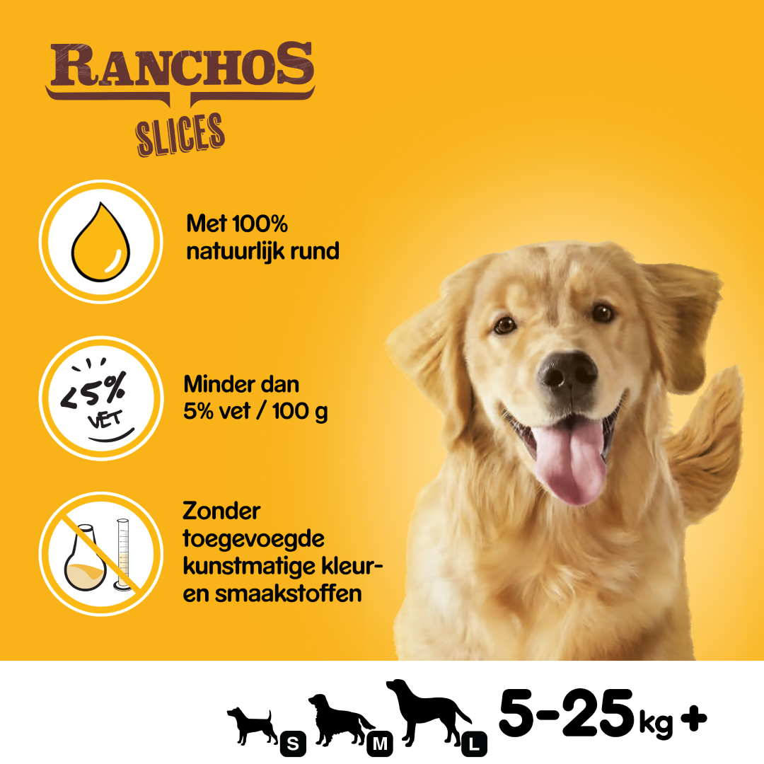 Ranchos Slices Rund Hondensnack 60 gram - Pedigree